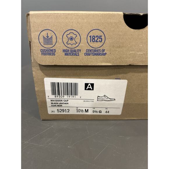 Clarks Mens Whiddon Cap Black Leather Round Toe Slip On Oxfords 10.5 M NEW - Picture 5 of 5